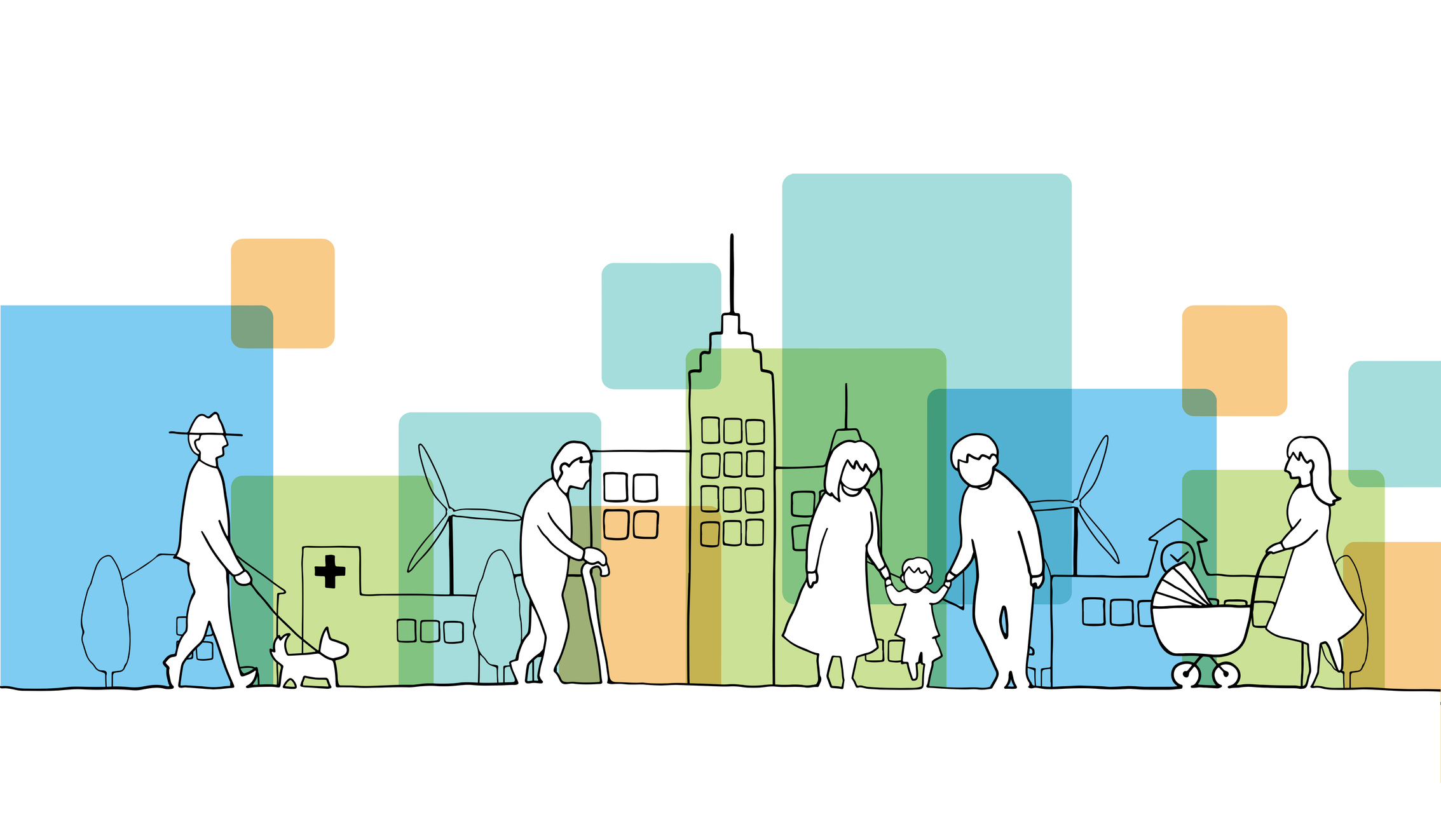 Electric community graphic